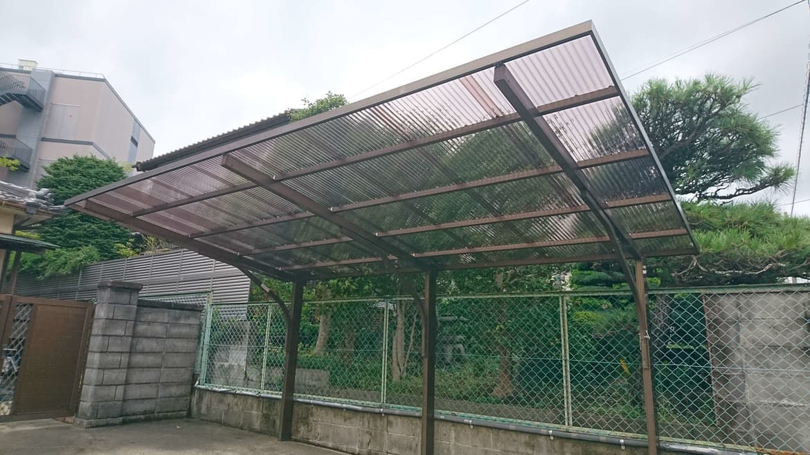 カーポート波板補修 常滑市 | 波板張替えならエクステリアの窓口常滑市