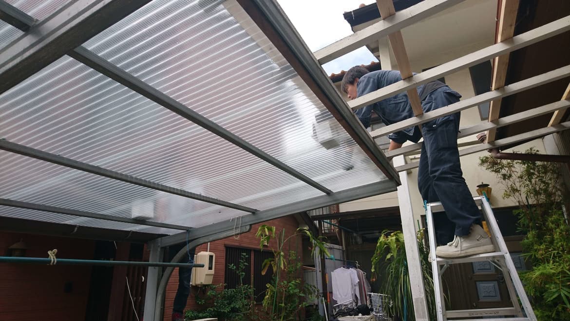 カーポート波板補修 常滑市 | 波板張替えならエクステリアの窓口常滑市