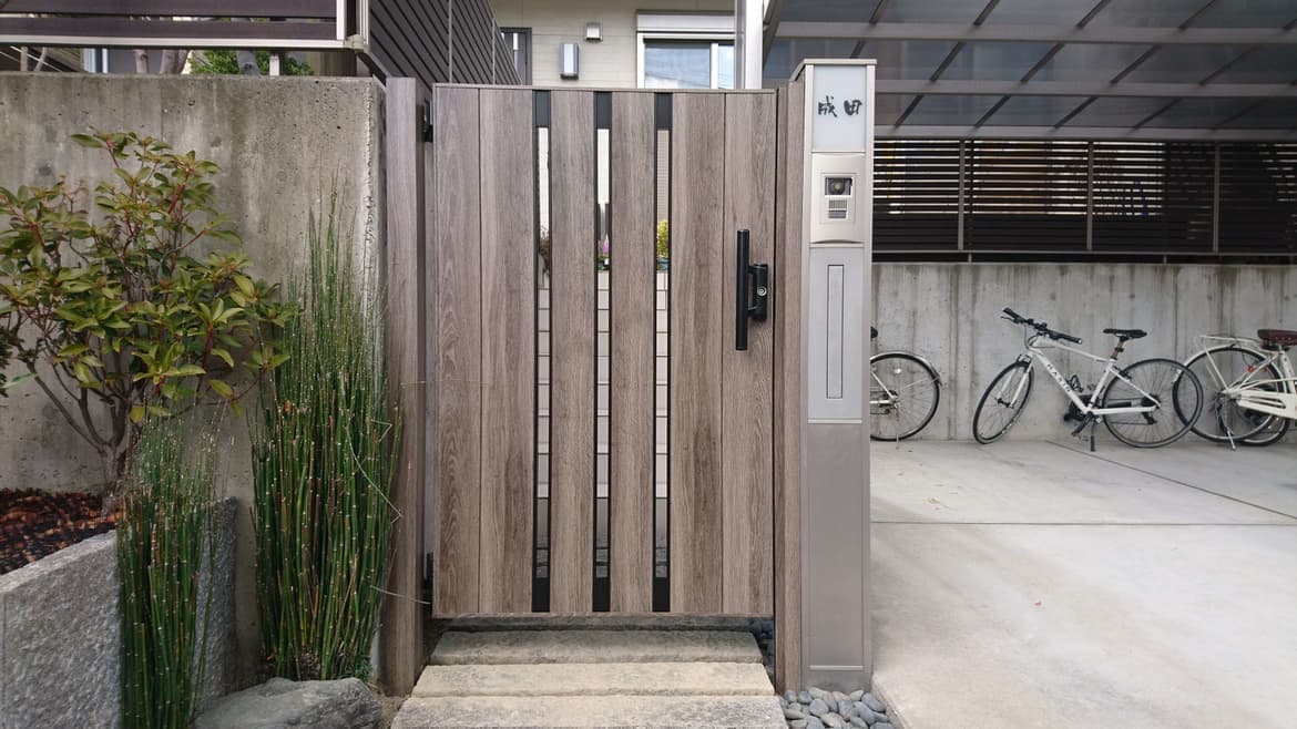 片開き門扉取替え 常滑市 | 門扉の取替えならエクステリアの窓口常滑市