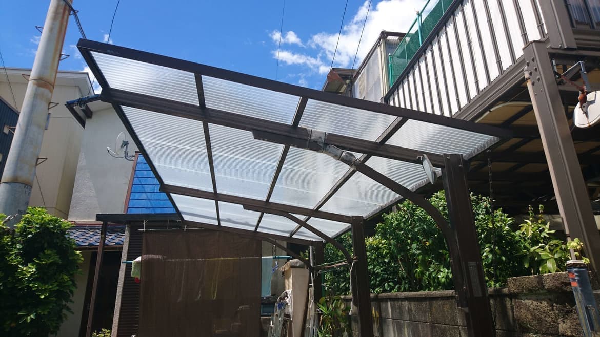 カーポート波板張替え 常滑市 | カーポート修理ならエクステリアの窓口常滑市